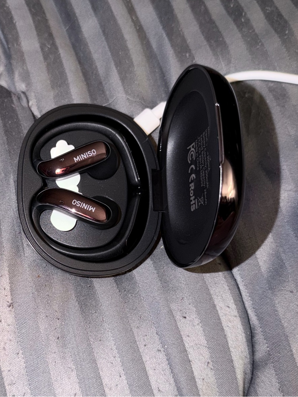 MINISO True Wireless Earbuds in Black with Copper Accents